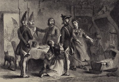 アメリカ軍のドイツ兵の徴兵 作： after Felix Octavius Carr Darley
