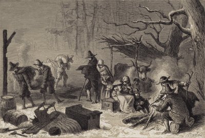 アメリカのイギリス人開拓者 作： after Felix Octavius Carr Darley