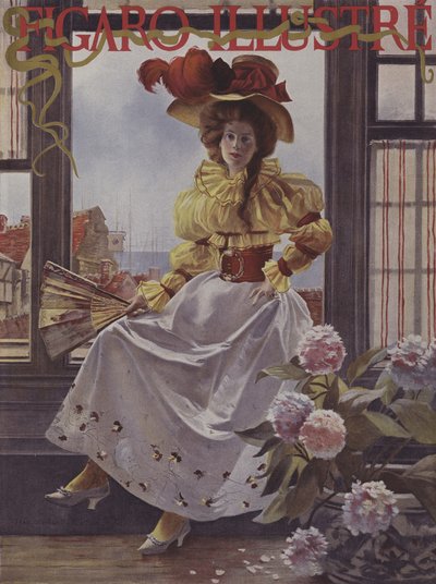 待ってます。ルフィガロイラストの表紙、1893年12月 作： after Francois Flameng