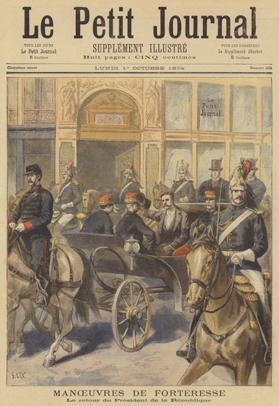 カシミールペリエ大統領、フランス軍の機動を見守る 作： after Frederic Theodore Lix
