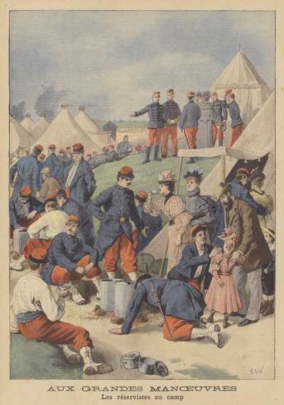 フランス軍の大作戦中にキャンプの予備軍 作： after Frederic Theodore Lix