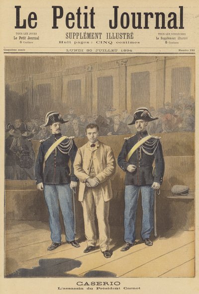 サンテジェロニモカセリオ;フランスのカルノー大統領の暗殺者 作： after Frederic Theodore Lix