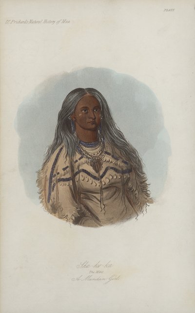 シャコカ、ザミント、マンダンガール（アクアチント） 作： after George Catlin