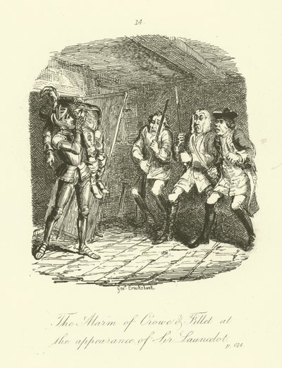 トバイアス・スモレットによるローンセロット・グリーブのイラスト 作： after George Cruikshank