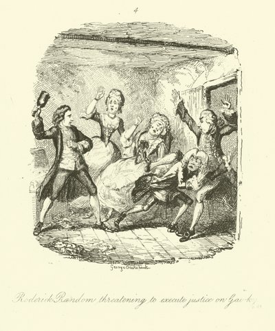 トデアス・スモレットによるロデリック・ランダムのイラスト 作： after George Cruikshank