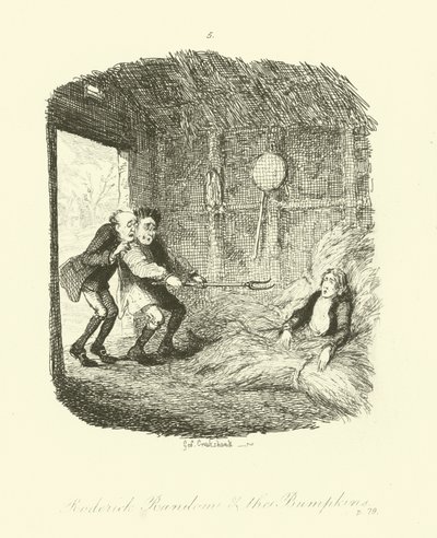 トデアス・スモレットによるロデリック・ランダムのイラスト 作： after George Cruikshank