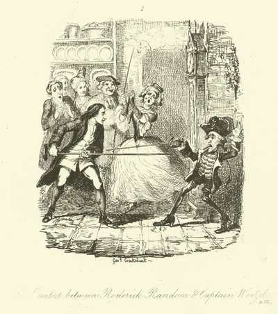トデアス・スモレットによるロデリック・ランダムのイラスト 作： after George Cruikshank