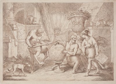 カイロンはアキレウスに地理を教える 作： after Giovanni Benedetto Castiglione Gaetano Zompini