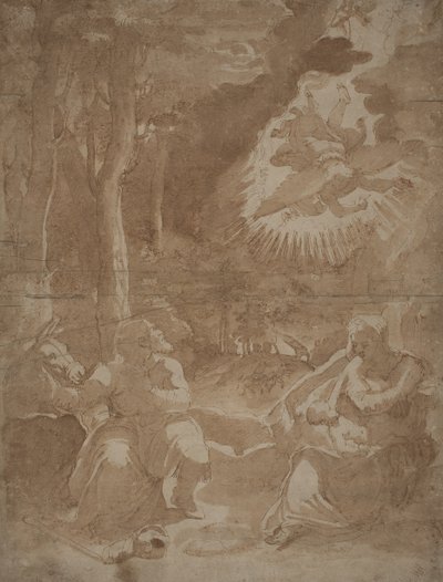 エジプトへの逃亡中の休息 作： after Girolamo Muziano