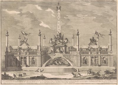 1758年の中国のプリマ・マッキーナ：空中庭園のある「デリツィオーザ」 作： after Giuseppe Palazzi Giuseppe Pozzi after Paolo Posi
