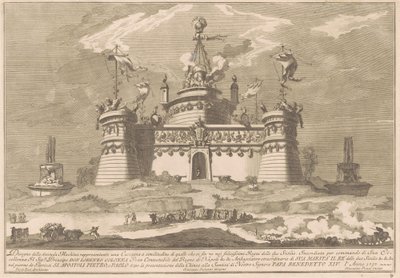 1757年の中国のためのSeconda Macchina：コケインの要塞 作： after Giuseppe Palazzi Giuseppe Pozzi after Paolo Posi
