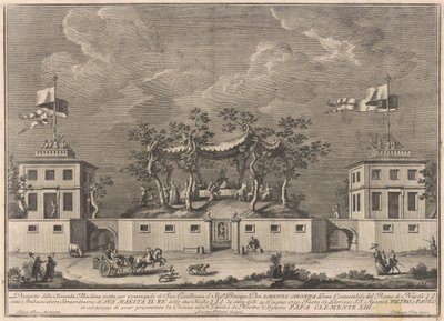 1759年の中国のためのSeconda Macchina：バッカナルのある「デリツィオーザ」 作： after Giuseppe Palazzi Giuseppe Vasi after Paolo Posi