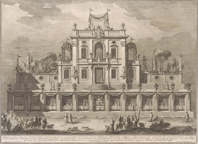 1762 年のチネアのセコンダ マッキナ: キオスク、またはオスマン様式のプレジャー ハウス 作： after Giuseppe Palazzi Giuseppe Vasi after Paolo Posi