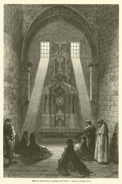 イリスカスのサンタマリア教会、トレド 作： Gustave after Dore