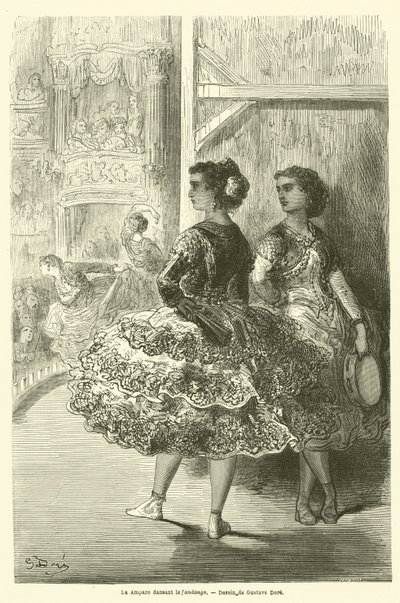 ファンダンゴを踊るアンパロ 作： Gustave after Dore