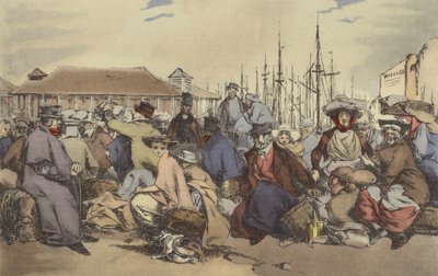 魚市場 作： after Henri Bonaventure Monnier