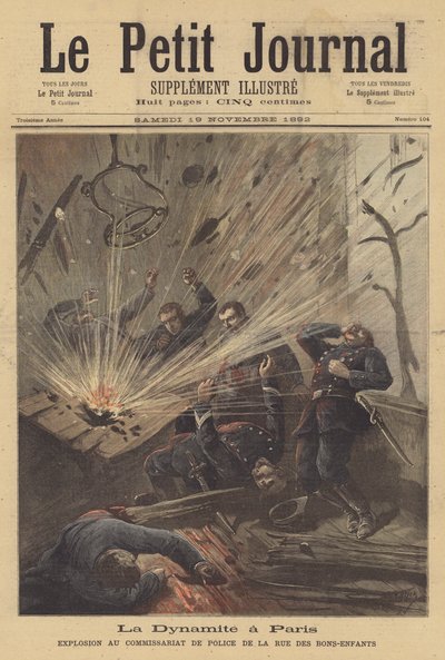パリの警察署に対するアナキスト爆弾攻撃 作： after Henri Meyer