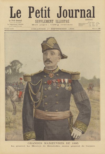 1895年のフランス軍の大作戦。ルムートンドボワデフレ将軍 作： after Henri Meyer