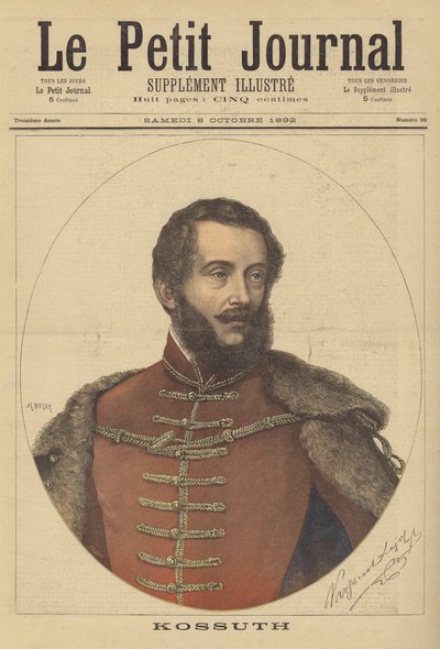Lajos Kossuth、ハンガリーの弁護士、政治家 作： after Henri Meyer
