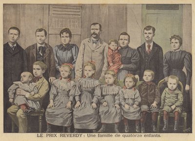 レバディ賞の受賞者。ヴァンデンブローチ家とその14人の子供 作： after Henri Meyer