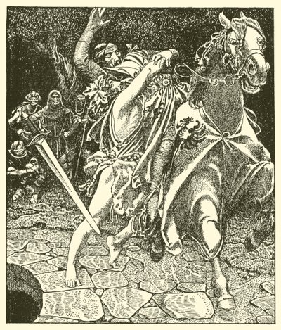ケイ卿と森の狂人 作： after Howard Pyle