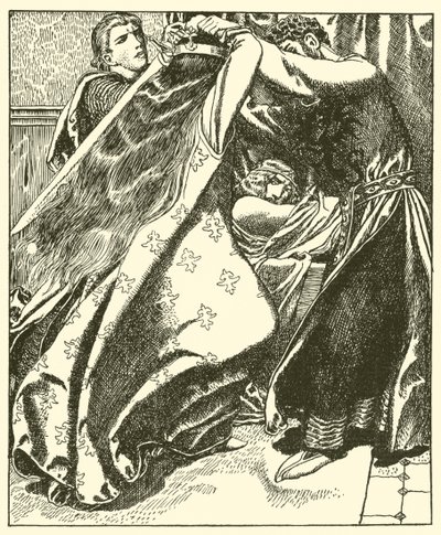 アイルランドの女王はトリストラム卿を殺害しようとしています 作： after Howard Pyle