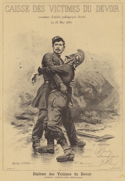 職務犠牲者の卒業証書 作： after Jean Baptiste Edouard Detaille
