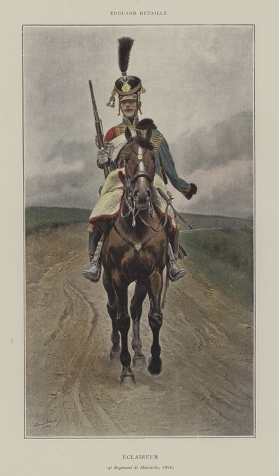 スカウト、第9騎兵連隊、1809 作： after Jean Baptiste Edouard Detaille