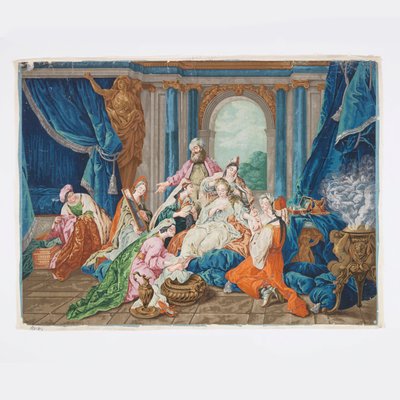 エスターのトイレ 作： after Jean François de Troy