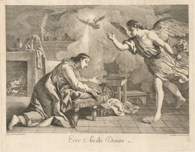 受胎告知 作： after Jean François de Troy Jean Baptiste Hutin
