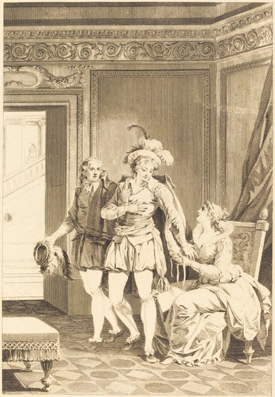 モナリザ：出発 作： after Jean Jacques François Le Barbier I