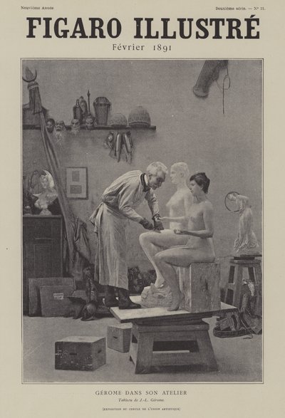 ワークショップでのジェローム 作： after Jean Leon Gerome