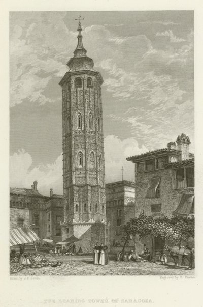 サラゴサの斜塔 作： after John Frederick Lewis