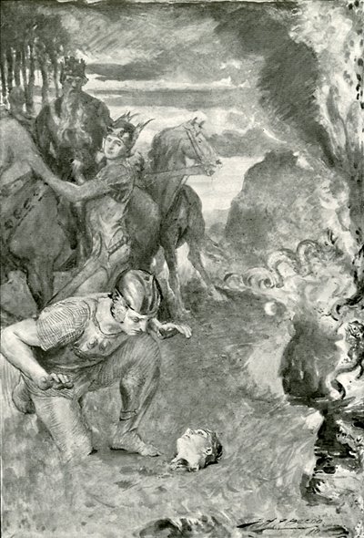 BeowulfがAschereの頭を発見 作： after John Henry Frederick Bacon