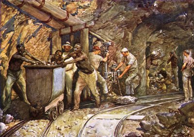 キンバリーのダイヤモンド鉱山で 作： after John Henry Frederick Bacon