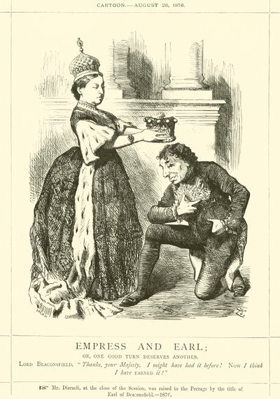 皇后と伯爵;または、ある良いターンが別のターンに値する 作： after John Tenniel