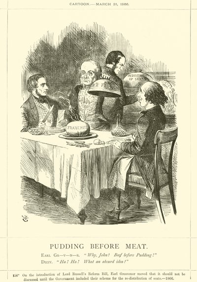 肉の前のプリン 作： after John Tenniel