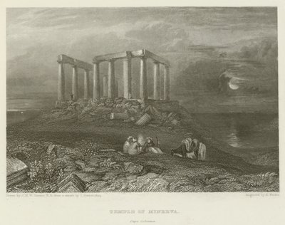 ミネルバ神殿、コロンナ岬 作： after Joseph Mallord William Turner
