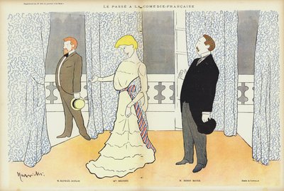 コメディフランセーズのルパッセに出演する俳優、ルリールのイラスト 作： after Leonetto Cappiello