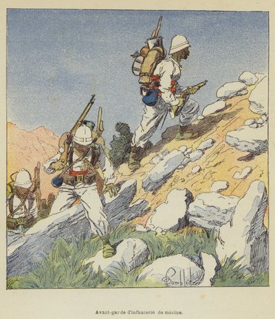 海兵歩兵前衛 作： after Louis Charles Bombled