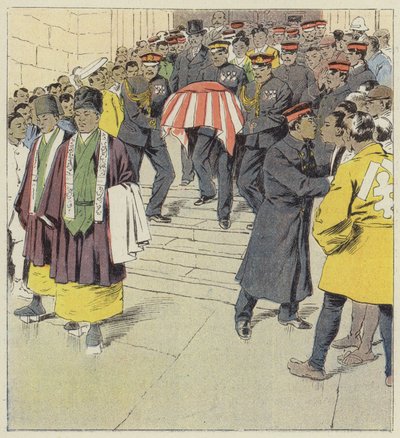 東京での宗教的な軍事儀式 作： after Louis Charles Bombled