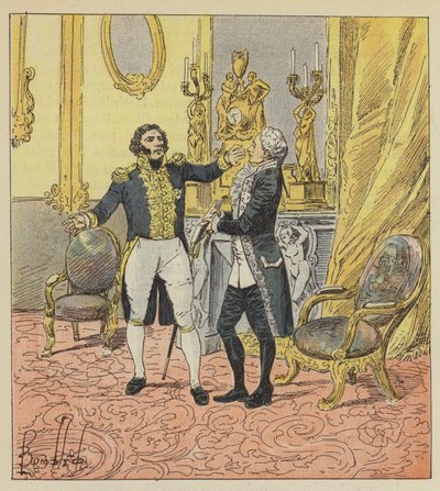 もういい！デクレは叫び、手を口に当てた 作： after Louis Charles Bombled