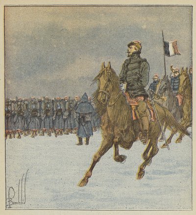 Chanzyと彼のスタッフは12月8日の戦闘前に戦いの線を横切りました 作： after Louis Charles Bombled