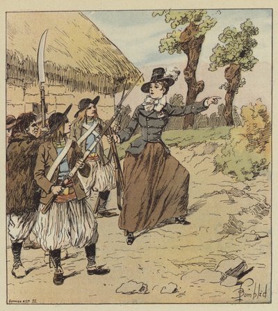 彼女はヴァンデの戦争に非常に積極的に参加していた 作： after Louis Charles Bombled