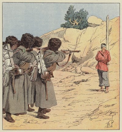 日本のスパイの処刑 作： after Louis Charles Bombled