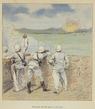 ファラファテの砦ホバの爆発 作： after Louis Charles Bombled