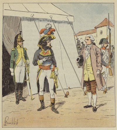 手遅れになっていると、将軍は時計を引き抜いて言った 作： after Louis Charles Bombled