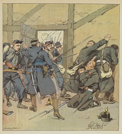ウィルハデ司令官によるヴィルジュアンへの攻撃 作： after Louis Charles Bombled