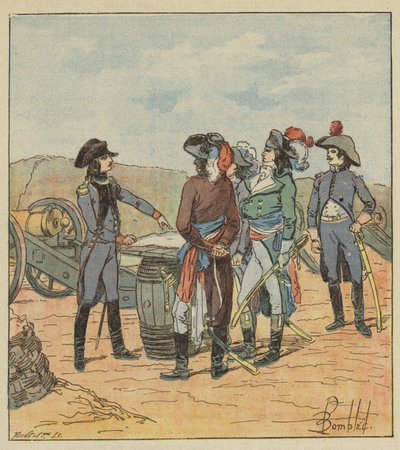 砲兵司令官ボナパルトは代表に彼の計画を展開します 作： after Louis Charles Bombled