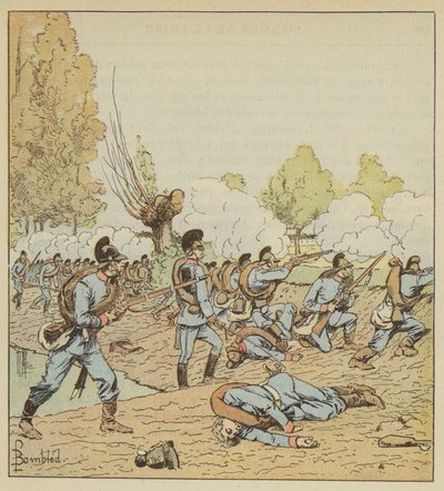 ドイツ人はパルクデダムスブランチを攻撃します 作： after Louis Charles Bombled